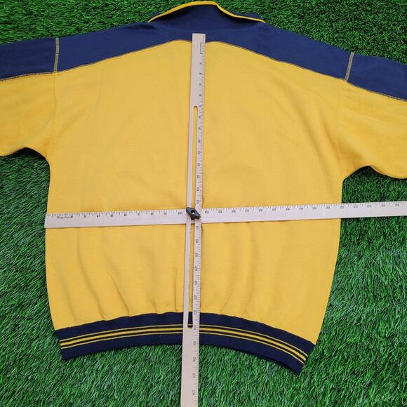 Vintage 80s MOD Collared Sweatshirt Large 22x25 Two-Tone - Picture 6 of 12